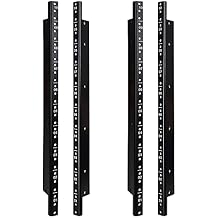 Sound Town 4-Pack 10U Steel Rack Rails, with Black Powder Coated Finish and Screws ST-RR-10UX2