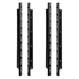 Sound Town 4-pack 10U Steel Rack Rails, with Black Powder Coated Finish and Screws (ST-RR-10UX2)
