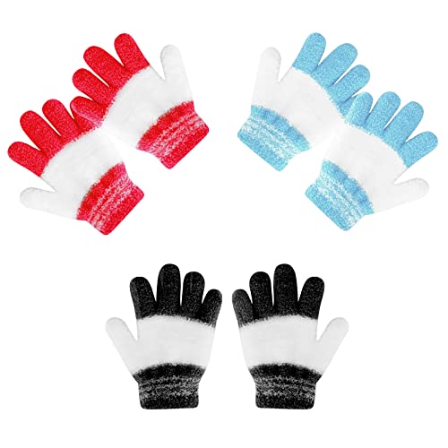 Completos Dedos Guantes NiñOs CáLidos Guantes para NiñOs para El Frio Guantes TéRmicos de Punto de Dedo Completo Guantes de Invierno CáLidos para NiñOs para mantener las manos calientes 3 pares Cover