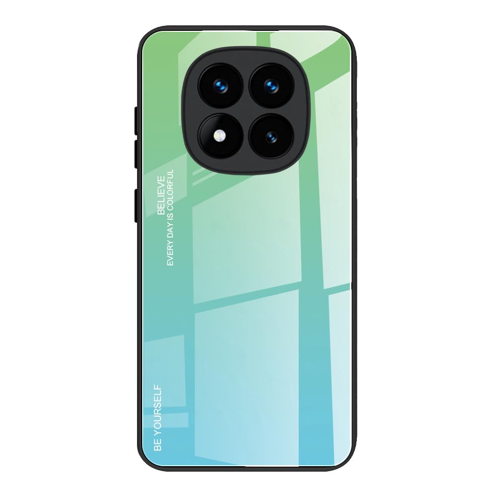 Custodia Cover Per Xiaomi Redmi Note 14 Pro Plus 5G – Vetro Temperato Sfumato Verde + TPU, Protezione 9H, Supporto Ricarica Wireless - 2