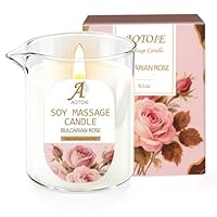 Massagekerze für Paare,Sensuelle Massage kerzen mit Rosen Duft 240ml,Geschenk für Frauen Valentinstag,Niedrige Temperatur für Erotische Massage kerze und Home SPA- Mit Natürlichen Inhaltsstoffe