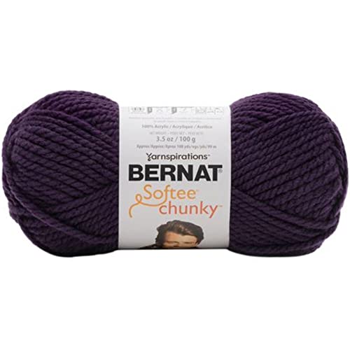 Image of Bernat Softee Chunky Grape Yarn - 1 Pack of 400g /14oz - Acrylic - 6 Super Bulky - Knitting /Crochet