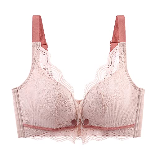 Soutien-gorge allaitement dentelle rose 85B galbe push-up sans armatures
