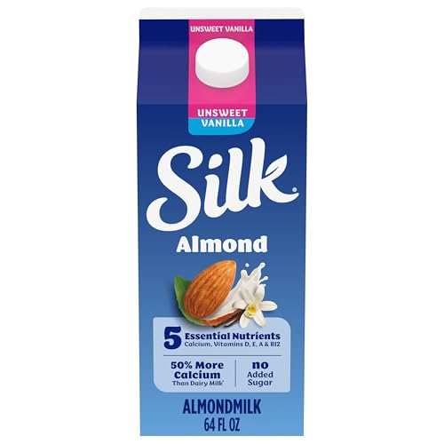 Silk Almond Milk, Unsweet Vanilla, Dairy Free, Gluten Free, Seriously