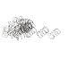 uxcell 0.4mmx10mmx15mm 304 Stainless Steel Compression Springs Silver Tone 20pcs