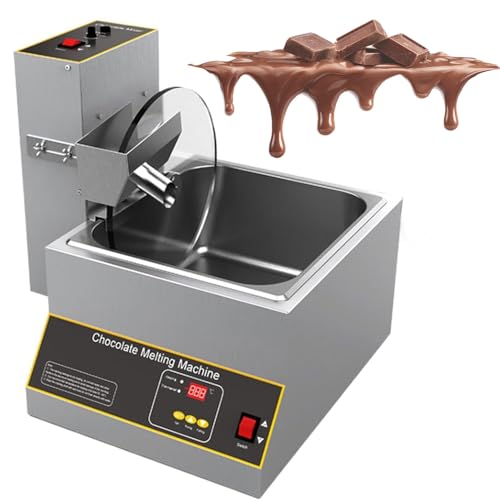 BEESOM Maceta Fusión Chocolate,Máquina Templado Rueda Mezcla,Capacidad 8 Kg,Velocidad Ajustable 35-55 RPM,para Recubrir,Moldear Y Derretir Chocolate 12kg