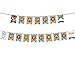 Toy Theme Story Happy Birthday Banner for Kids Adults Toy Inspired Story Banner for Birthday Party Decorations and Supplies Blue Sky White Clouds Backdrop Bunting Banner for Indoor Outdoor Decors