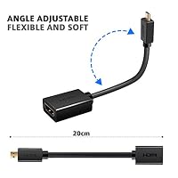 Techrum 2 Stück Micro HDMI Adapter Adapterkabel Micro-HDMI-auf-HDMI Kabel Micro-HDMI-Stecker auf Normal-HDMI-Verlängerungskabel Vergoldete 4k 3D 20cm für Gopro, Tablet, Kamera, Laptop – Ansicht 3