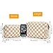 Narwey Small Checkered Makeup Bag for Purse Mini Cosmetic Bag Travel Makeup Pouch Zipper Pouch Cute Make up Bags with Compartments for Women Girls (Light Checkerboard, Small)