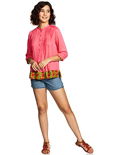 Image of Amazon Brand - Myx Women Cotton Regular Fit Short Kurti (Available in Plus Sizes)