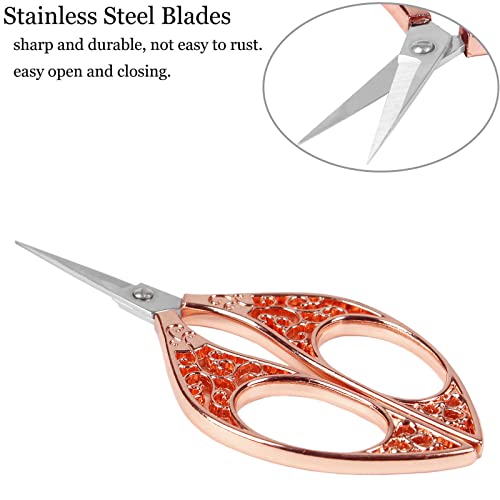 Bihrtc 4.4Inch Sewing Scissors Small Crochet Scissors With Leather Case Stainless Steel Sharp Tip Scissors Shears For Needlework Threading Craft Art Work Diy Tools Cross Sticth Scissor #TOP2