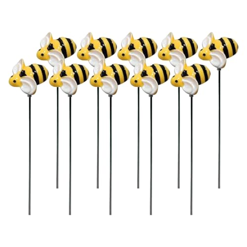 10PCS Garten Bienen Stecker Dekorative Gartenstecker Bienen-Hofpfähle...