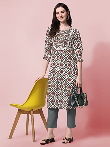 Image of MIRCHI FASHION Women's Straight Fit Paisley Printed And Embellished Kurta Set with Dupatta and Trouser