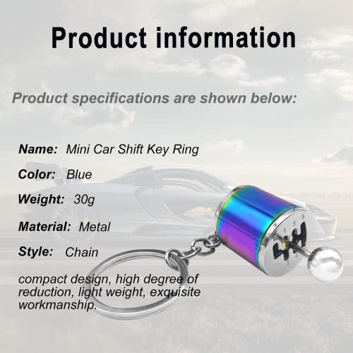 Image of stymart Shifter Gear Keychain, 6 Speed Gear Box Shifter Keychain Key chain Ring, Mini Car Gear Shift Stick Knob Keyring, Car Key Fob Keychain Accessories(Colorful)