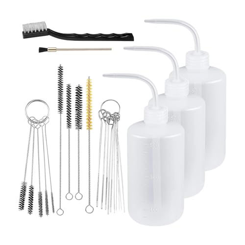 24 piezas Airbrushes Spray Cleansing Set ofrece 4 botellas y 21 pinceles para una solución de pintura eficaz y práctico
