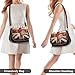 Leather Crossbody Bags for Women Vintage Union Jack British Flag Shoulder Bag with Adjustable Strap And Zipper Closure, Clutch Tote Hobo Handbags