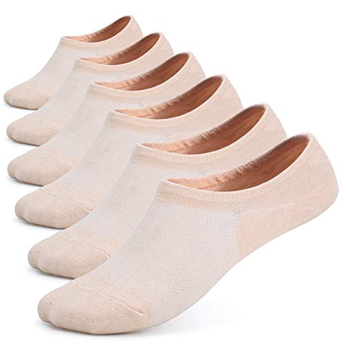 Leotruny Women’s 6 Pairs Bamboo Mesh Design Low Cut Non Slip No Show