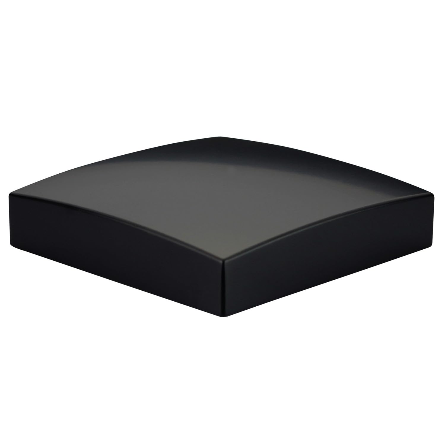 Jackson Woodturners Black Flat Newel Cap 90Mm – Forge Range Metal Stair Part For 90Mm Square Newel Posts – Matt Finish For Modern And Minimalist Staircases