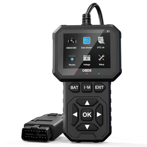 OBD2 Scanner Car Diagnostic Tool with 2.8' Color Display, Read & Clear Check Engine Codes, Live Data, I/M Readiness, O2 Sensor Test, Battery Voltage Check for Most 12V OBDII Vehicles