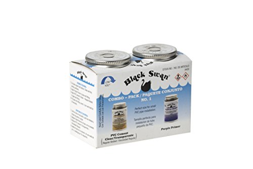 Combo Pack Clear, Regular Bodied PVC Cement (1/4 Pint) &