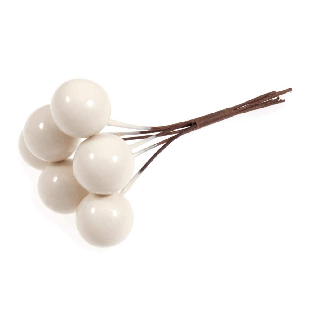 Floristrywarehouse White Berries 15Mm On Wire Artificial X 36