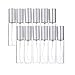 Furnido 10 Pieces 10ML Glass Parfum Spray Bottle Portable Empty Mini Liquid Cosmetic Containers Refillable Clear Glass Spray Bottles Aluminum Atomizer with Aluminium Pump for Travel