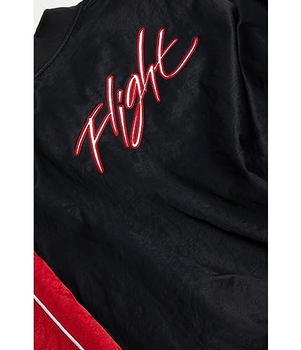 Nike Jaqueta feminina Jordan Flight Renegade (crianças pequenas/crianças grandes), Preto/vermelho ac