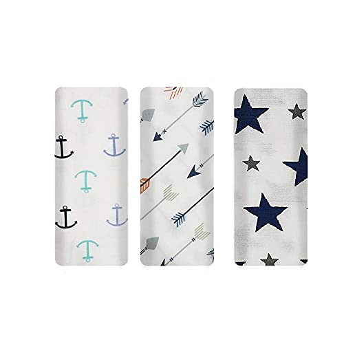Image of baby blankets for 1 year 100% Organic Pure Cotton Muslin Baby Swaddle Blanket, Wrap Cloth Cotton Swaddle for Newborn Baby Cotton Swaddle Blanket-Pack of 3 with Size 120X100 CM - Random Color