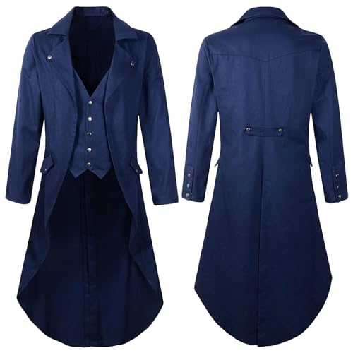 Costume de scène haut de gamme avec ce manteau long uni homme anorak de théâtre