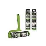 Evercare Ultra Sticky Pet Mega Lint Roller Value Pack, Manual Clothes & Furniture Cleaner with Handle and 2 Refills, 50 Sheets Each