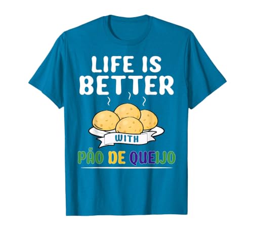 Pao de Queijo Flour Pan Lovers Brazilian Food Pao De Queijo T-Shirt, Men, Sapphire Blue, Small