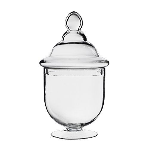 CYS EXCEL Apothecary Jar, Candy Buffet Display, Elegant Storage Jar, Pack of 1 (Height: 14.25“ Body: 8”)