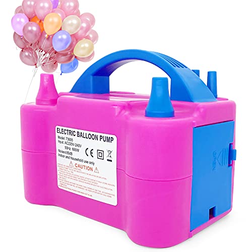 SKY-TOUCH Electric Balloon Pump Portable Balloons Air Pump for Balloon Arch Balloon Garland Party Decorations Kids Birthday Baby Shower Party Supplies & Decorations Pink