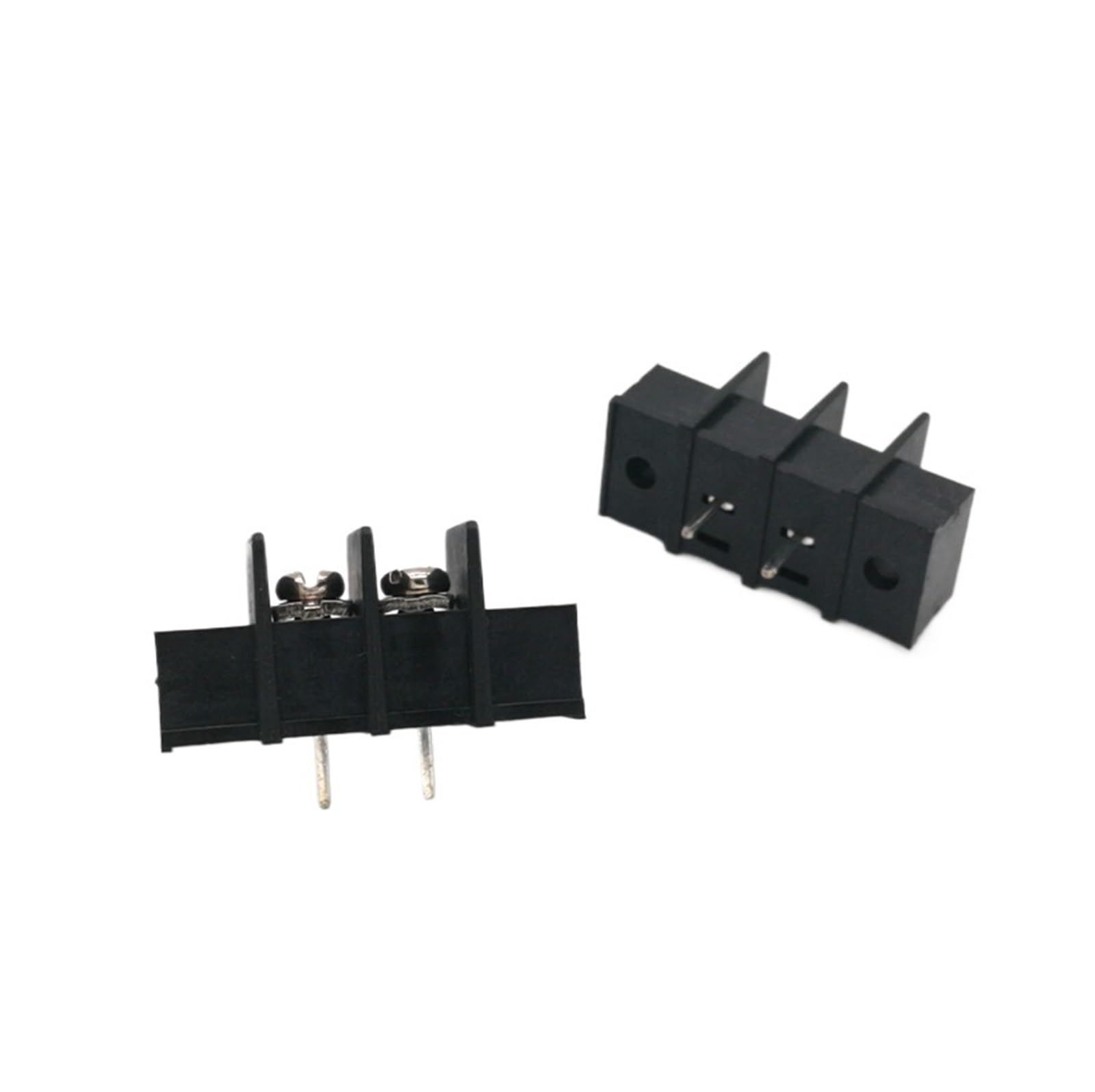 50 Stück Pitch 7,62 mm Barrier PCB Terminal Block gerade 2/3/4/5/6/8 Pin Morsettiera Anschlüsse mit Schraubenlöchern 300 V 15 A 14 AWG(4Pin)
