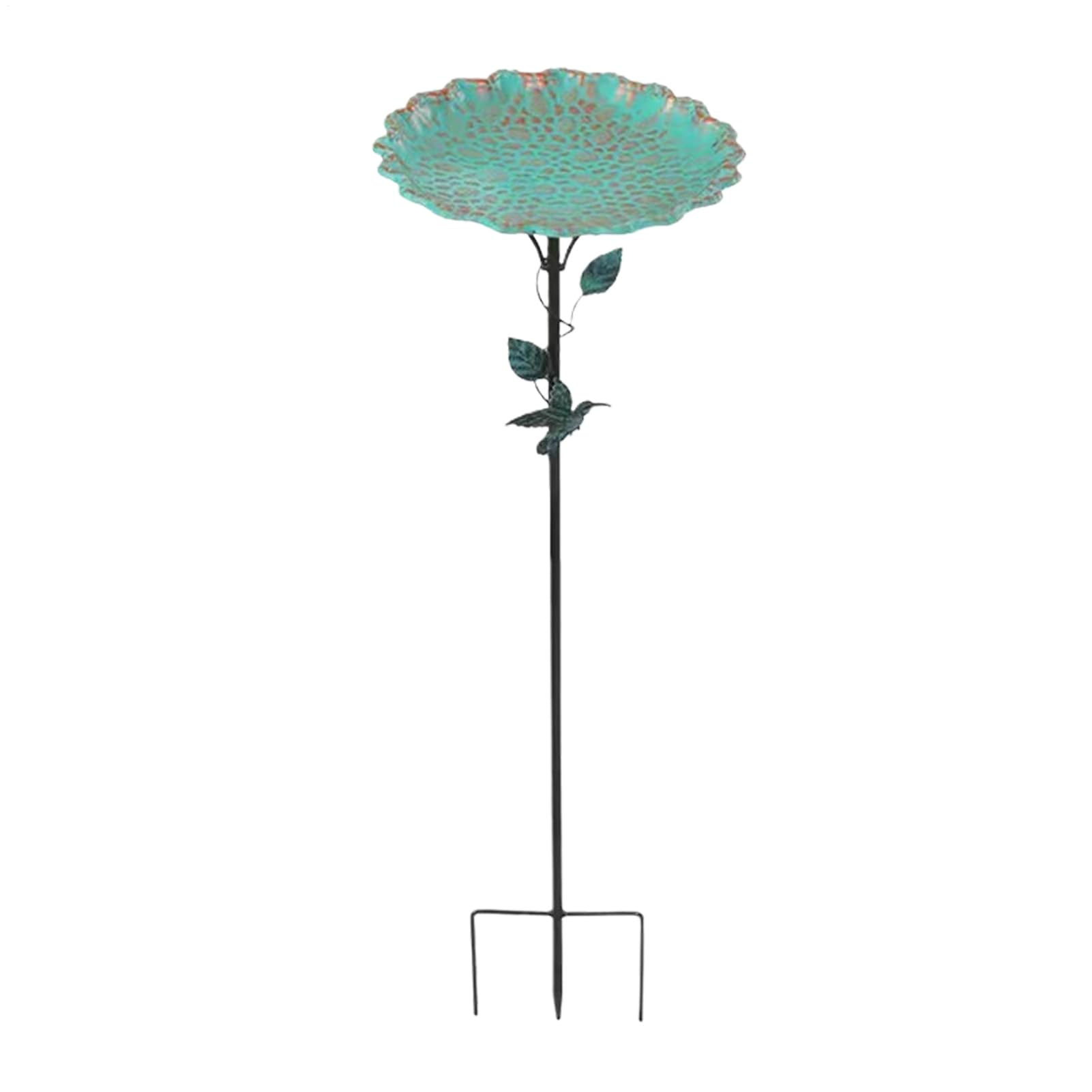 Bassin pour oiseaux extérieur en métal idéal pour embellir un patio