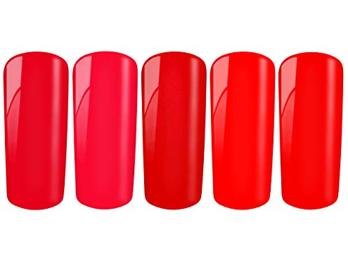 Red Collection Set - Shellac Rot Uv Nagellack Gellack Soak Off Gel - Made in Germany (5 x 12ml) – Bild 4