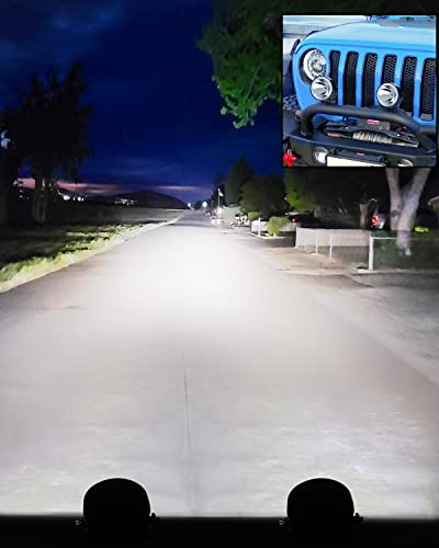 NAOEVO 2pcs 4inch Led Light Pods 60w Led Off Road Lights Super Bright Spot Auxiliary Lights Waterproof Driving Fog Light Led Work Lights Bar For Truck Car Atv Suv Motorcycle Cabin Boat - Thumbnail 2