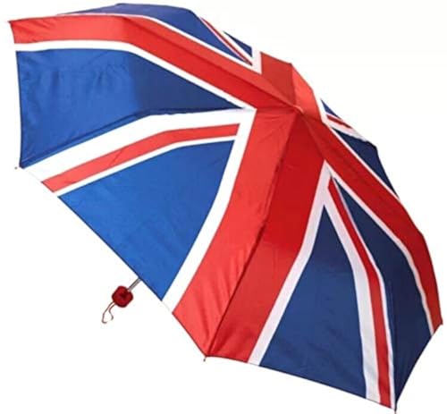 Parapluie compact coupe-vent pour homme et femme Noir, Petit parapluie Union Jack, petit
