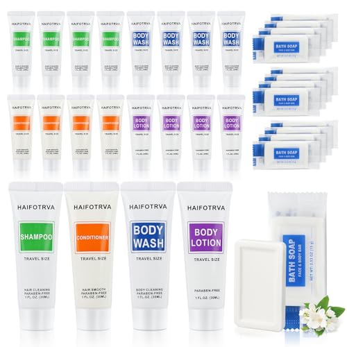 50 Pcs 5-IN-1 Hotel Soaps and Toiletries Bulk Set,5-Piece Set