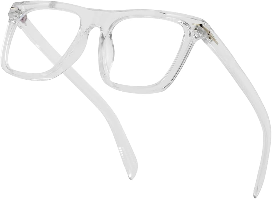 Image of Blue Light Glasses for Men Women Trendy Square Frame Blue Light Blocking Lens Computer Eyeglasses