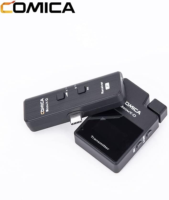 Comica BoomX-D Compact 2.4 GHz Dual Wireless Microphone System with Transmitter & UC Receiver for Android Smartphones