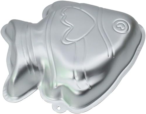 Miniatura 2 de WOBATOY Wotoy - Molde para hornear pasteles de pescado de aluminio, 10 pulgadas