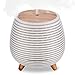 Mini Diffuseur d'Huiles Essentielles 90 ML, CkeyiN Humidificateur à Ultrasons avec 7 Couleurs de Lumière, 2 Modes de Brume, Diffuseur d'Arômes pour Chambre, Etude et Yoga.