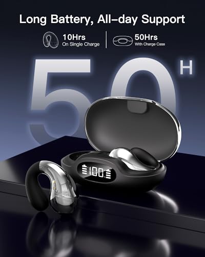 EEXXYZ Ultra Open Ear Earbud 2026 AI Translation Earbuds Real Time Clip on Earbuds with Assistant Audifonos Traductores Inglés Español Bone Conduction Headphones for Travel Business & Video Calls — view 5
