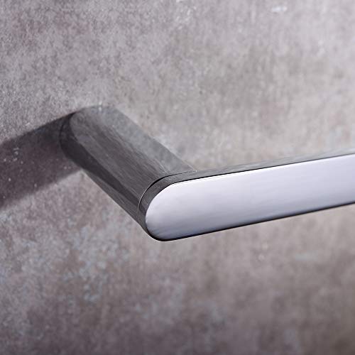 Barre porte-serviettes simple mural en laiton chrome brillant - 7