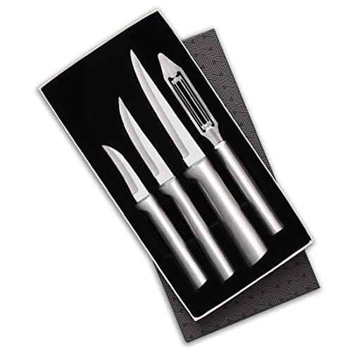 Rada Cutlery Meal Prep Gift Set (S05), 4-Piece Knife Set, Stainless Steel Blades, Silver Handle by RADA - Used condition - US$35.86