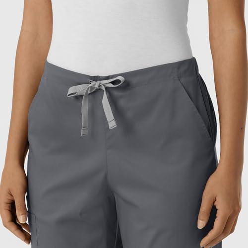 Image of Wink W123 Women's Flex-n-Reach Track Scrub Pant, Black, Large Petite