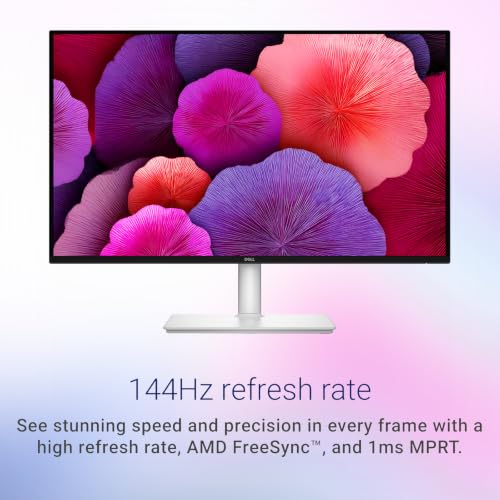 Image of Dell 27 inch QHD Business Monitor, 144Hz 1ms IPS Display, Built-in Dual 3W Speakers, AMD FreeSync, 99% sRGB, HDMI & DisplayPort, Fully Adjustable Stand (Height, Tilt, Swivel, Pivot), Ash White