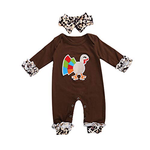 Emmababy Turkey Romper Jumpsuit for Infant Baby Boys Girls Long Sleeve Thanksgiving Holiday Outfit Sibling Twin Bodysuits (Brown, 6-12 Months) Emmababy Turkey Romper Jumpsuit for Infant Baby Boys Girls Long Sleeve Thanksgiving Holiday Outfit Sibling Twin Bodysuits (Brown, 6-12 Months)