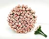 PLFlower Set of 100 Tiny Pink Peach Rose Buds Mulberry Paper Flower Craft Handmade Wedding Size 0.15" Very Small Scrapbook for so Many Card Craft Projects #1